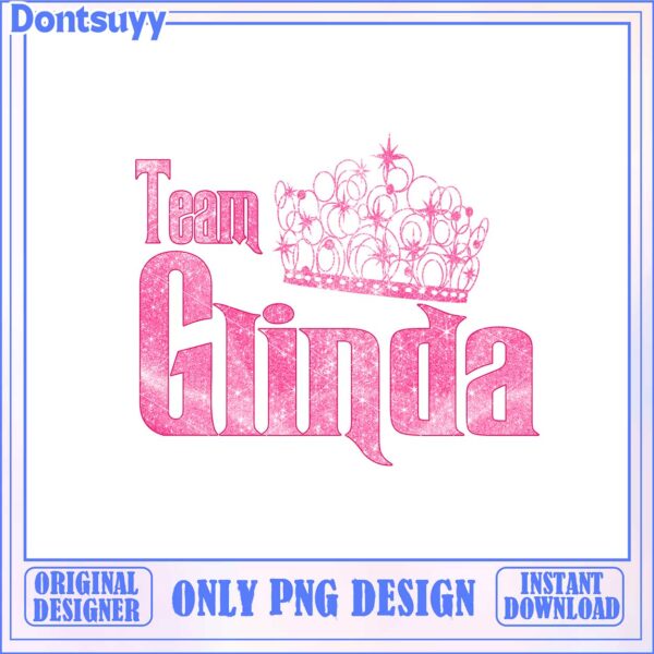 Team Glinda Pink Crown Graphic PNG for Instant Download Art