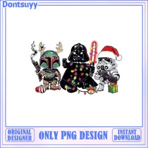 Star Wars Holiday Characters PNG Instant Download for Fans