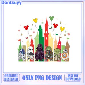 Star Wars Character Castle Design PNG for Instant Download Decor
