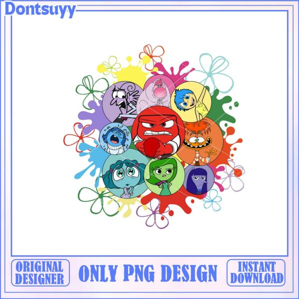 Colorful Emotions Character Design Downloadable PNG Artwork Bundle