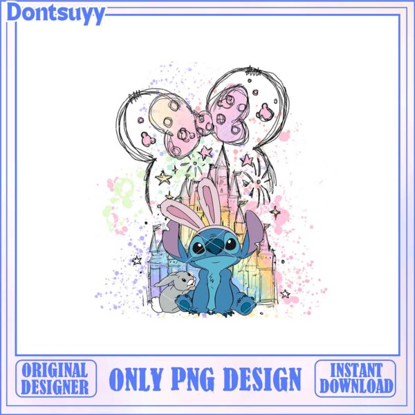 Colorful Disney Themed Character Art PNG Digital Download Design
