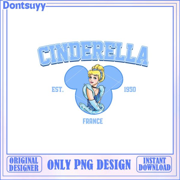 Cinderella Vintage Design PNG Instant Download for Fans and Collectors