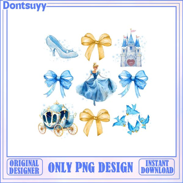 Cinderella Themed PNG Design Set for Magical Party Decor