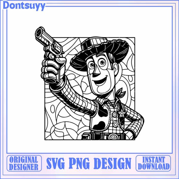 SVG Vintage Cowboy Character Design Downloadable Art File