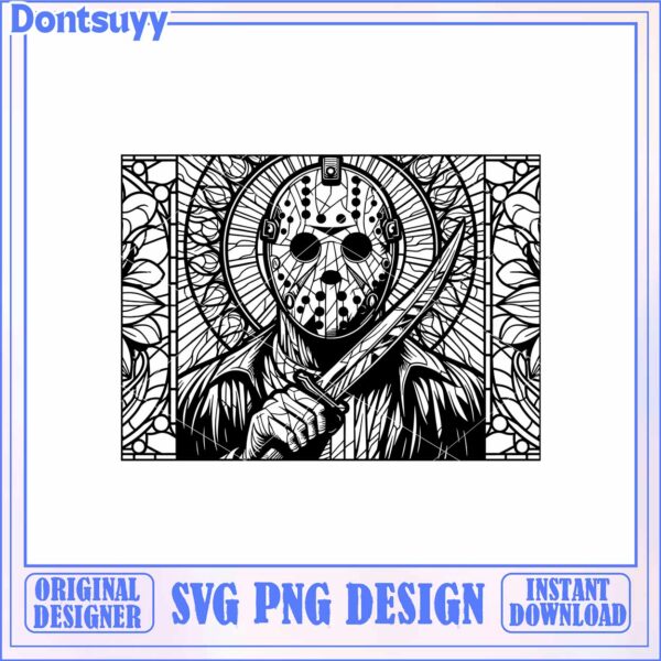Stylized SVG Design Featuring Iconic Character with Weapon