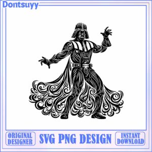 Stylish Darth Vader SVG Art Design for Instant Downloadable Use