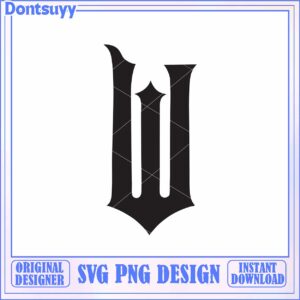 Stylish Black Letter W SVG Design for Creative Projects Download