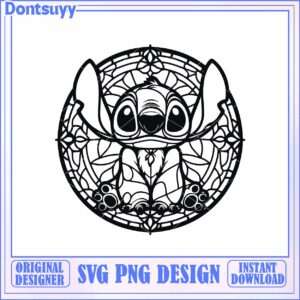 Stitch SVG Design Cute Character for Craft Projects Download