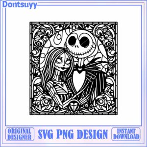 Spooky Couple Halloween SVG Design for Unique Craft Projects