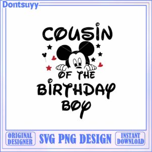 Cousin of the Birthday Boy SVG Design for Kid’s Birthday Celebration