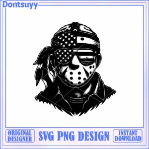 Cool Bandana Skull Mask SVG Graphic for Instant Download
