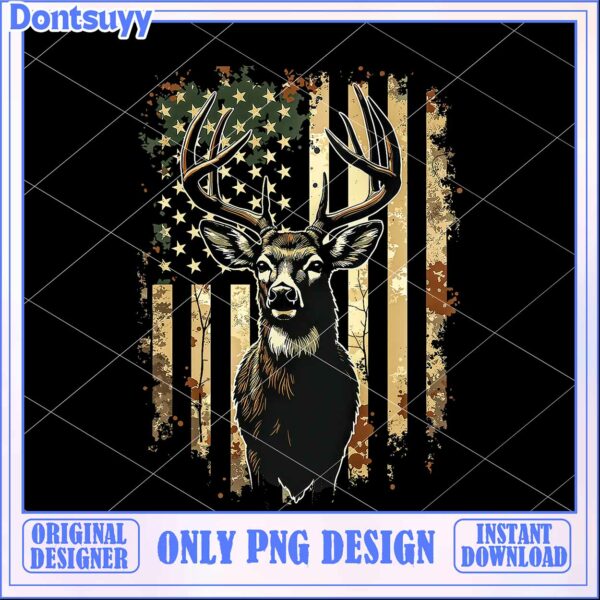 Hunting Season Png, Camo Reindeer Png