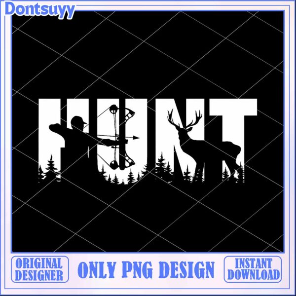 Hunt PNG Design Deer & Archer