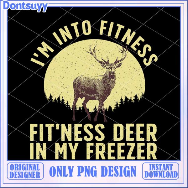 Fitness Deer Freezer PNG Design