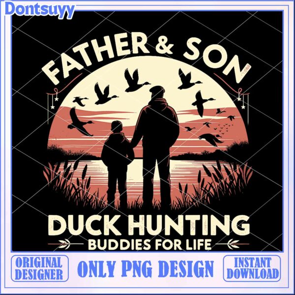 Father Son Duck Hunting PNG