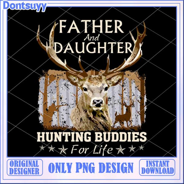 Father Daughter Hunting Buddies PNG