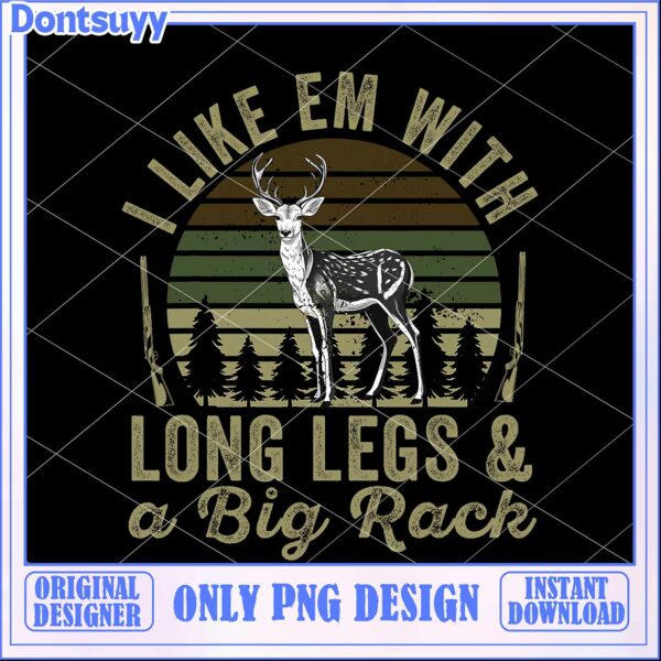 Deer Hunting PNG Long Legs Big Rack