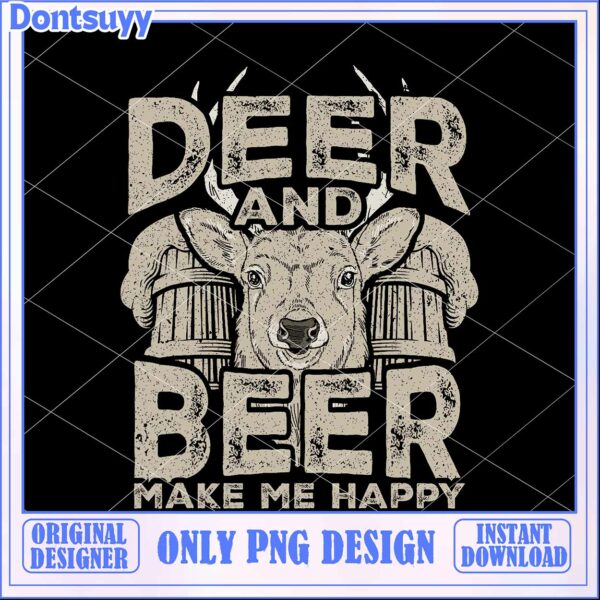 Deer & Beer PNG Instant Download