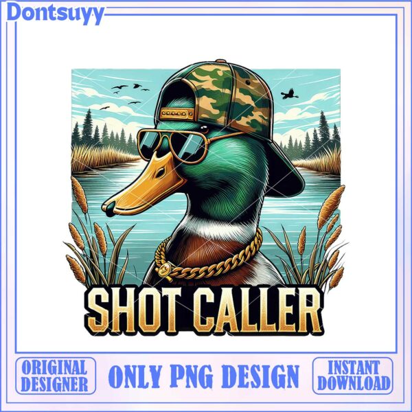 Cool Duck Shot Caller PNG