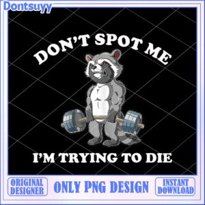 Raccon Weightlifting PNG Design