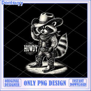 Howdy Raccoon Png, Western Png