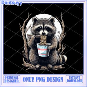 Funny Raccoon Png, Retro Png