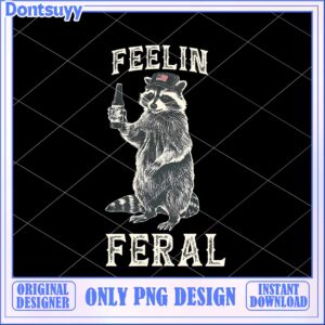 Feral Raccoon Beer PNG Design