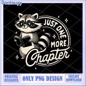 Cute Raccoon Reading PNG Design