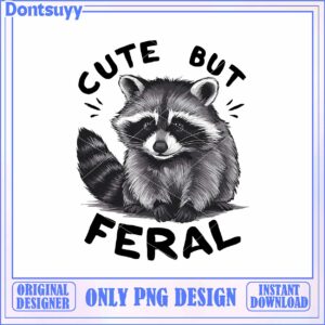 Cute Raccoon PNG Feral Animal Design